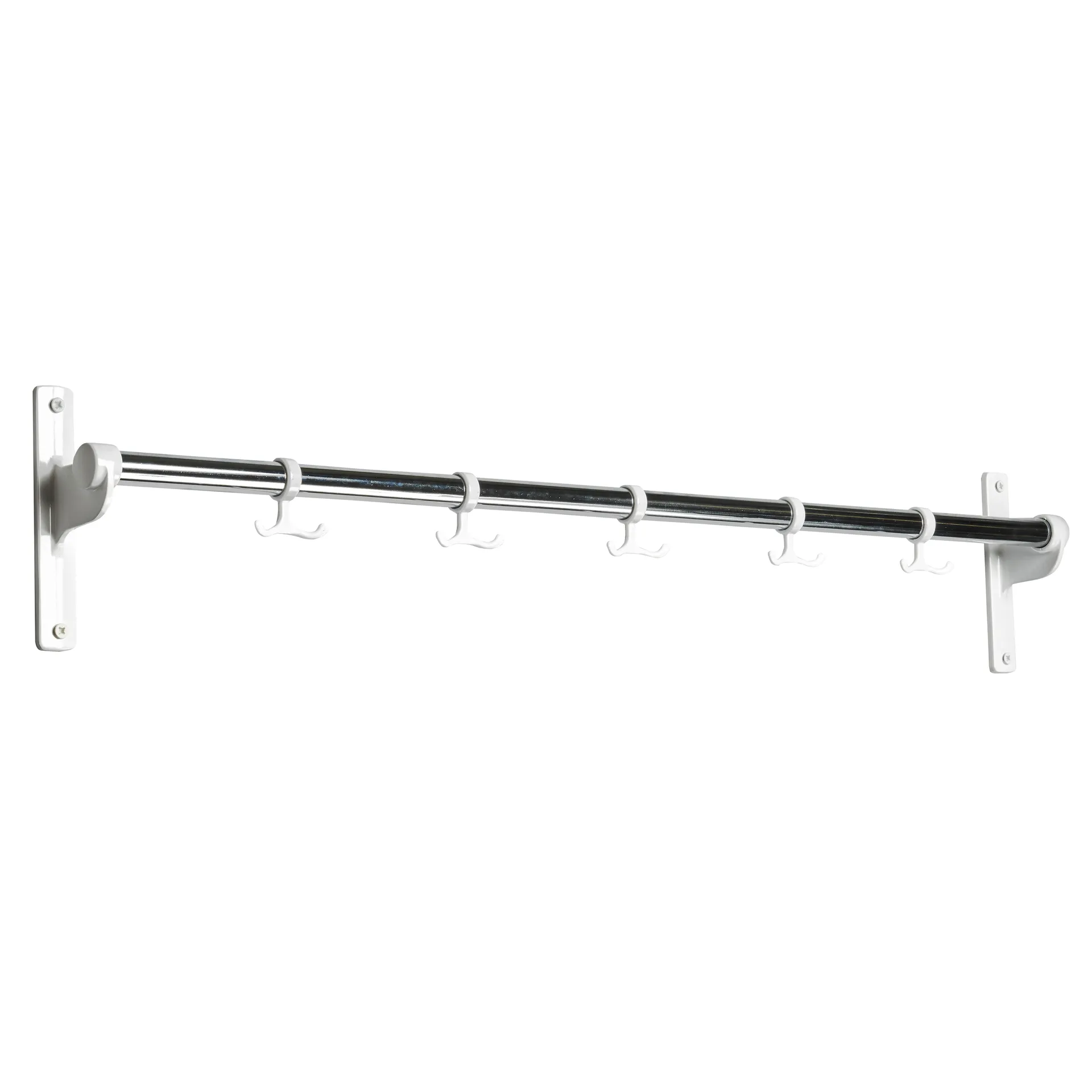 Essem Design Nostalgi knagerække 100 cm krom/hvid billede