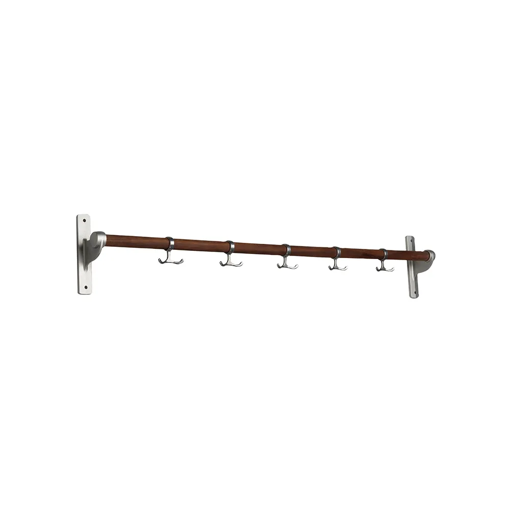 Essem Design Patère Nostalgi Noyer, structure en aluminium