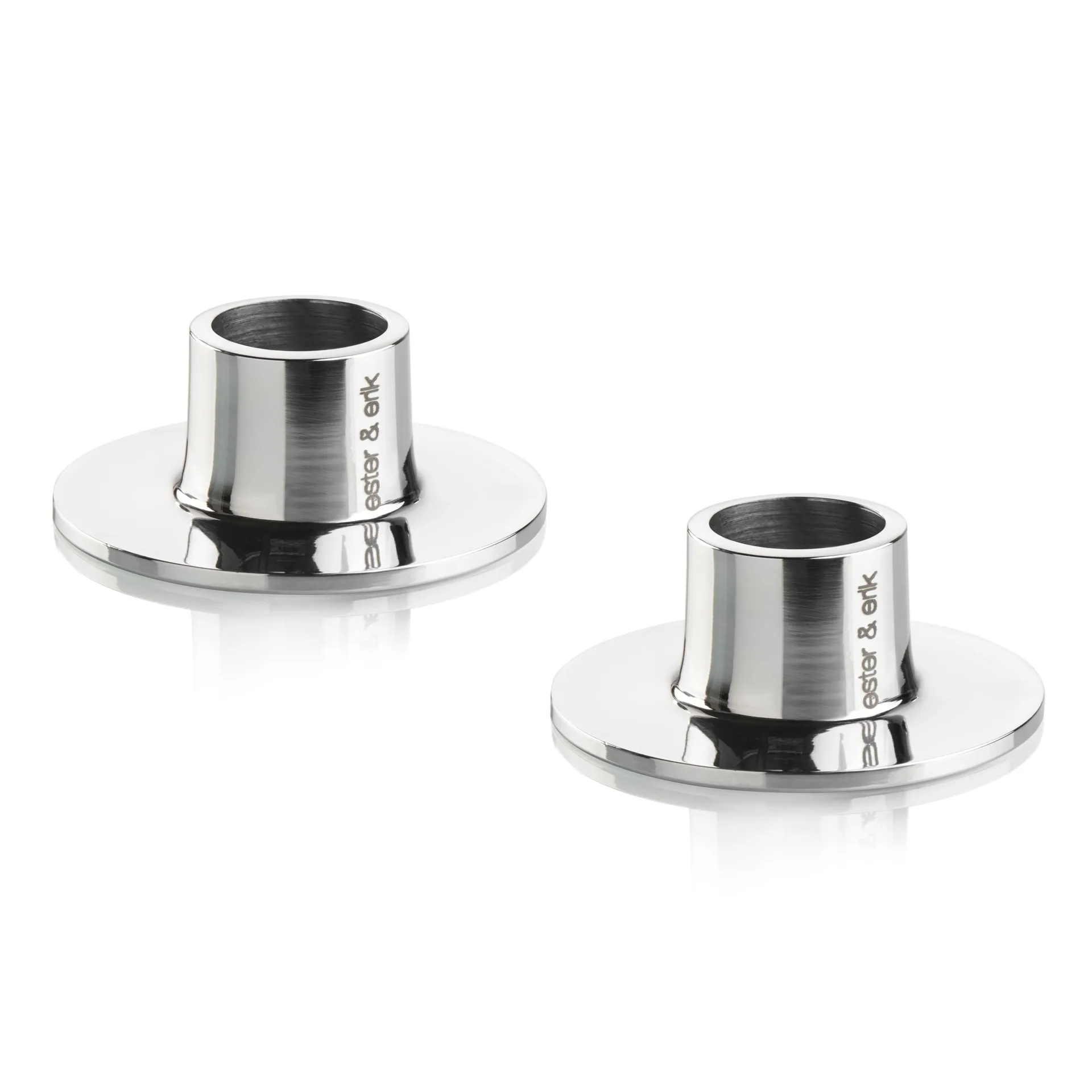 ester & erik Bougeoir ester & erik brillant lot de 2 Acier inoxydable