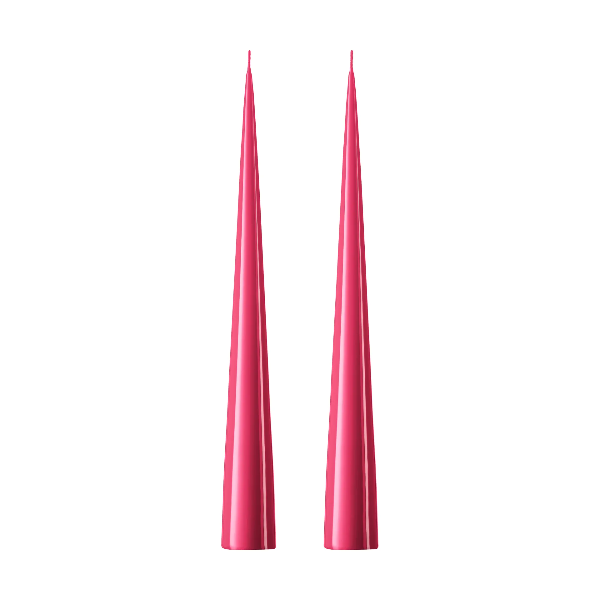 ester & erik Bougie cônique ester & erik Lot de 2 lacquées Deep pink 41/2