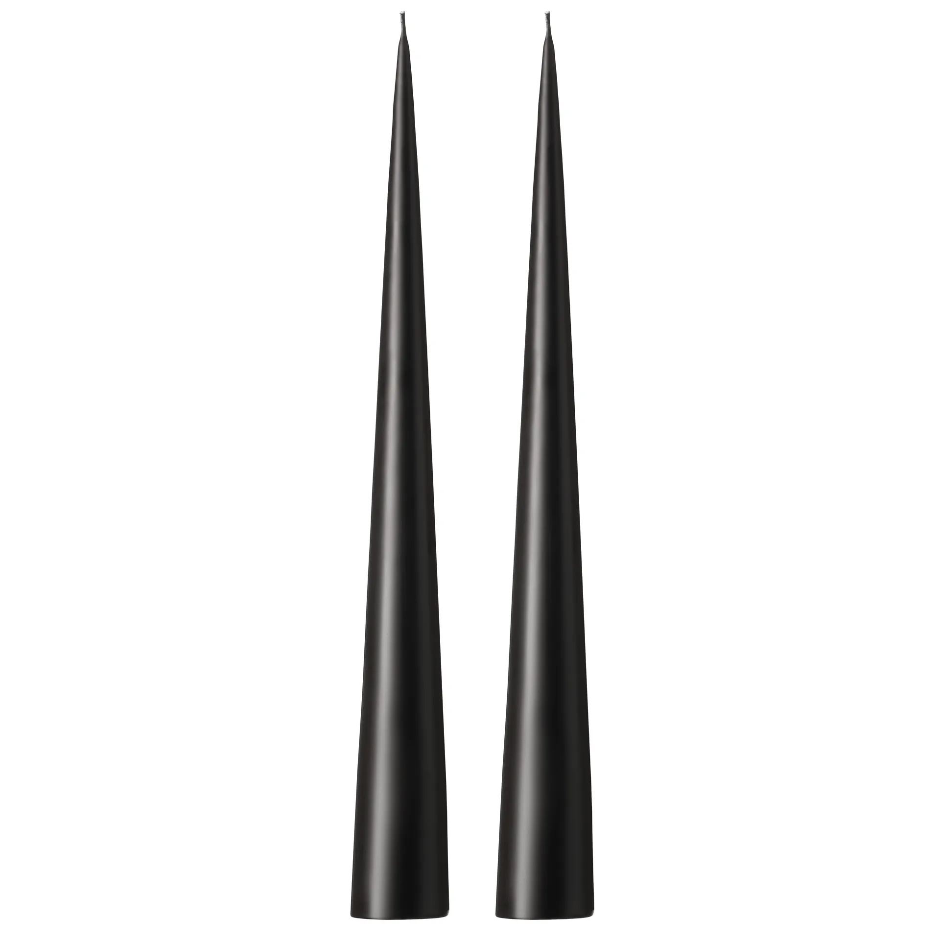 ester & erik Bougie cônique ester & erik Lot de 2 mat Raw black 75