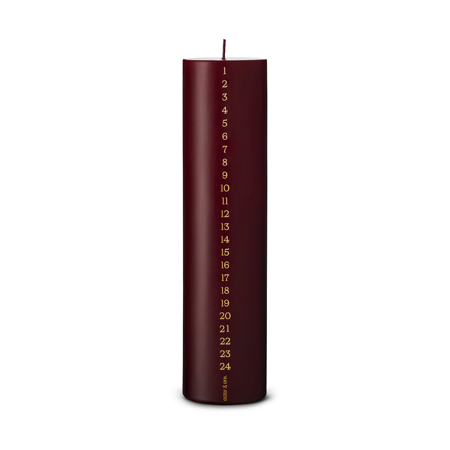 ester & erik ester & erik bougie calendaire 44/2 deep wine
