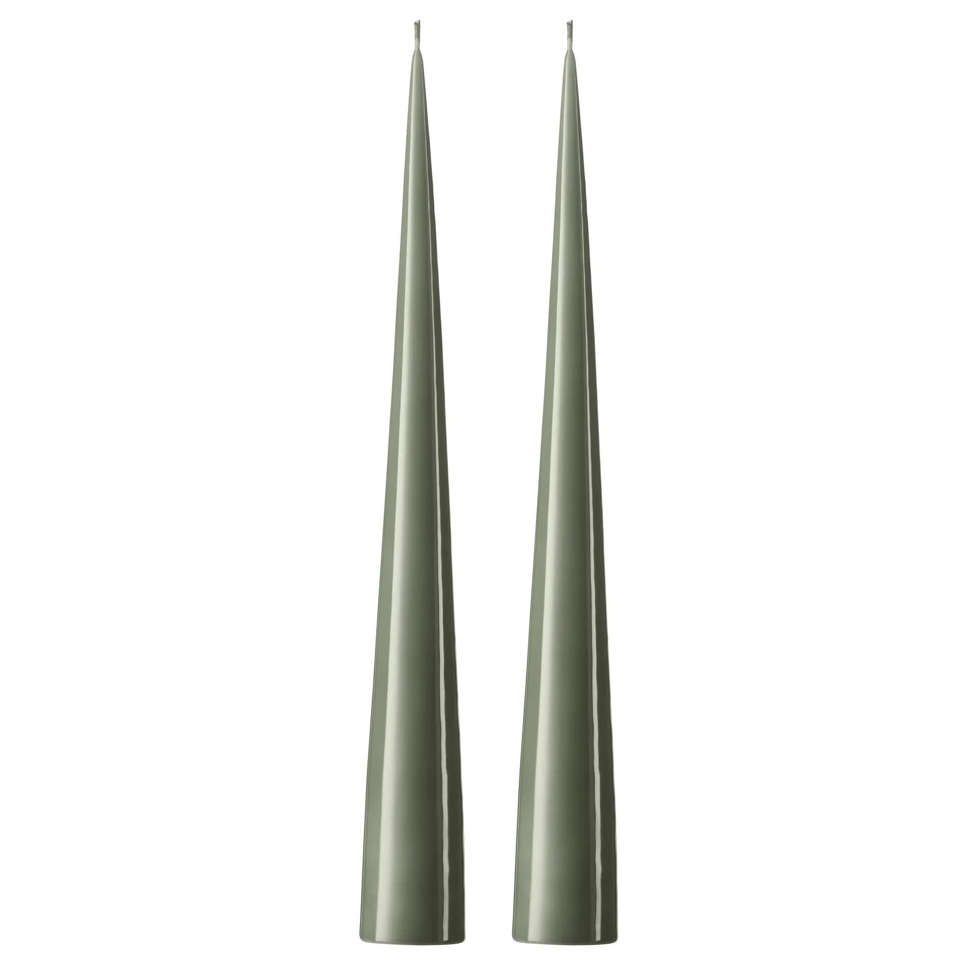 ester & erik ester & erik kegleformet lys 37 cm 2-pak lakeret Green soil 70-0
