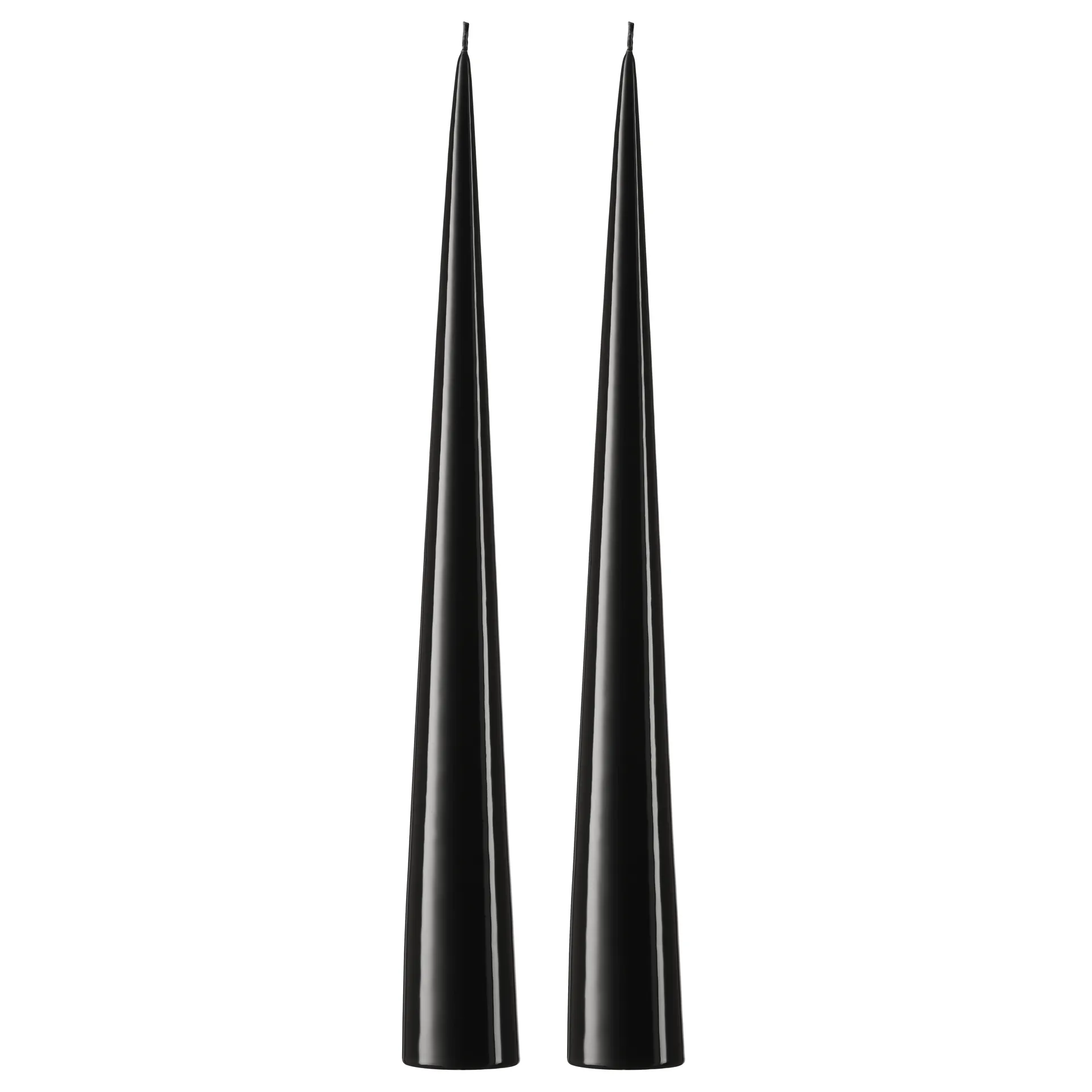 ester & erik ester & erik kegleformet lys 37 cm 2-pak lakeret Raw black 75-0