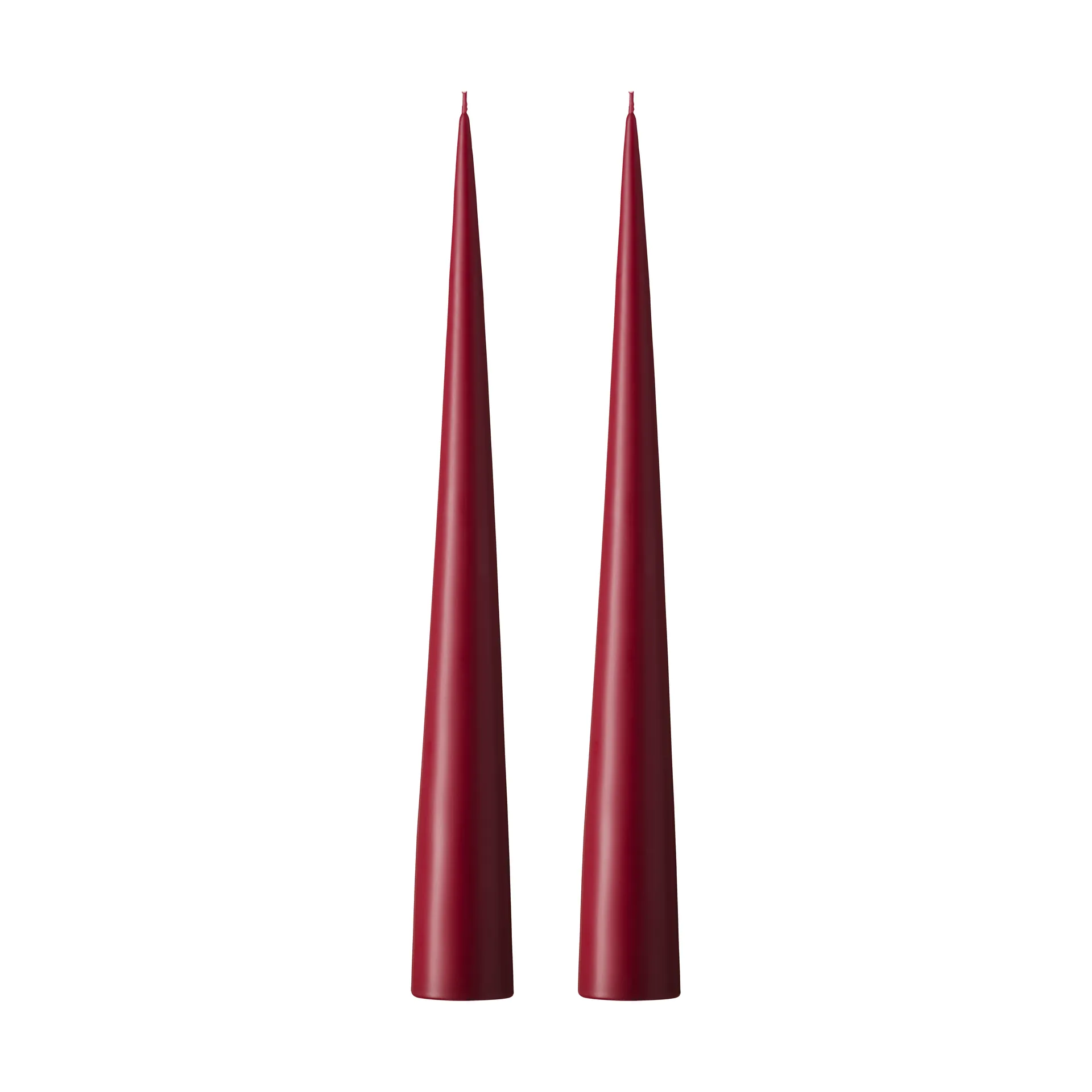 ester & erik ester & erik kegleformet lys 37 cm 2-pak mat Deep wine 44/2