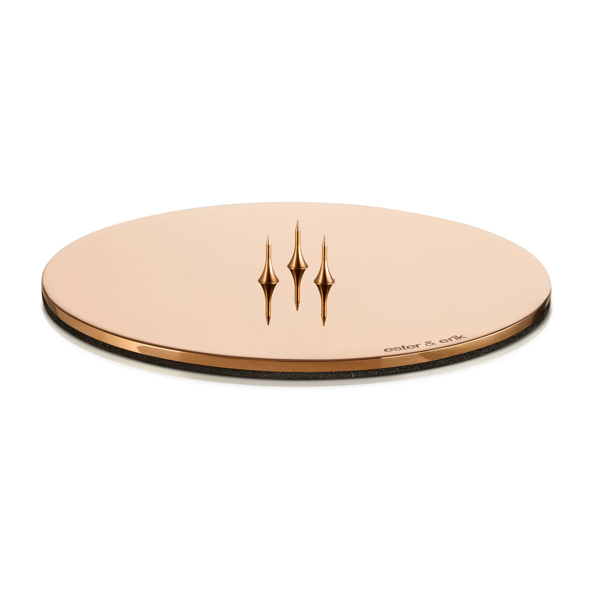 ester og erik ester og erik ljusfat Ø12 cm blank Rosé guld