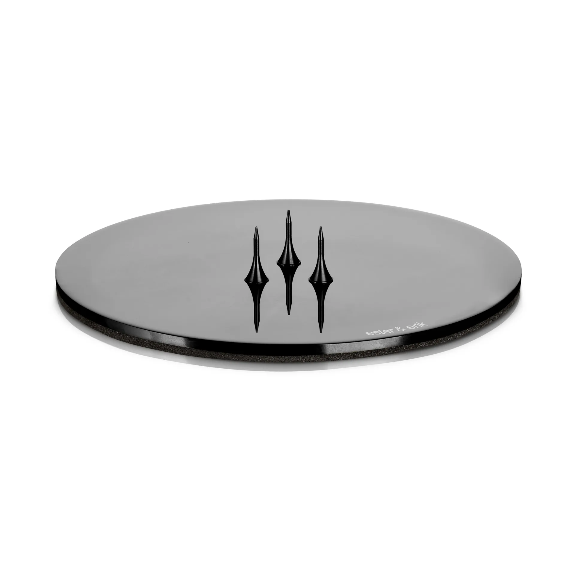 ester og erik ester og erik ljusfat Ø9 cm blank Svart