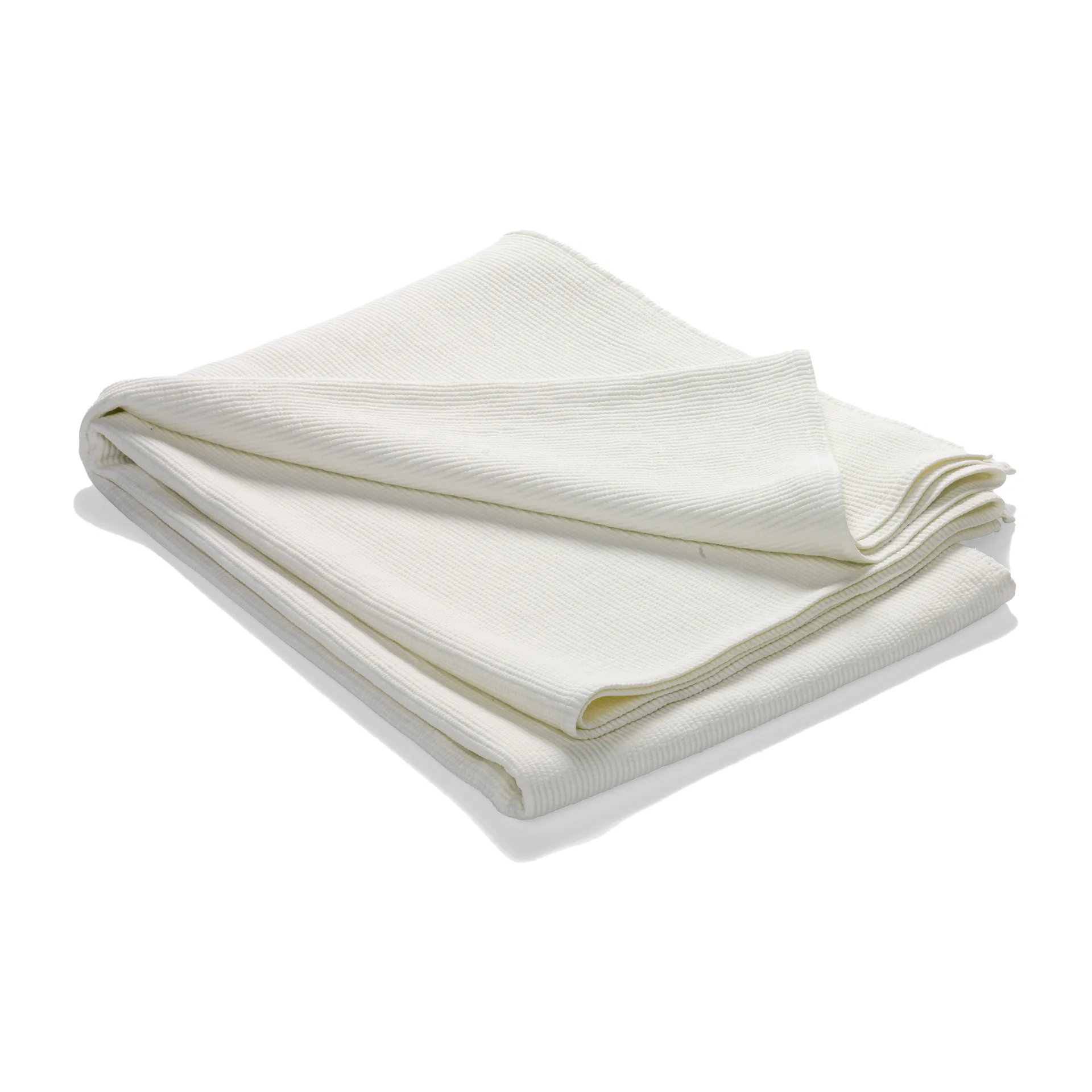 Etol Design Couvre-lit en coton délavé Stripe Blanc cassé