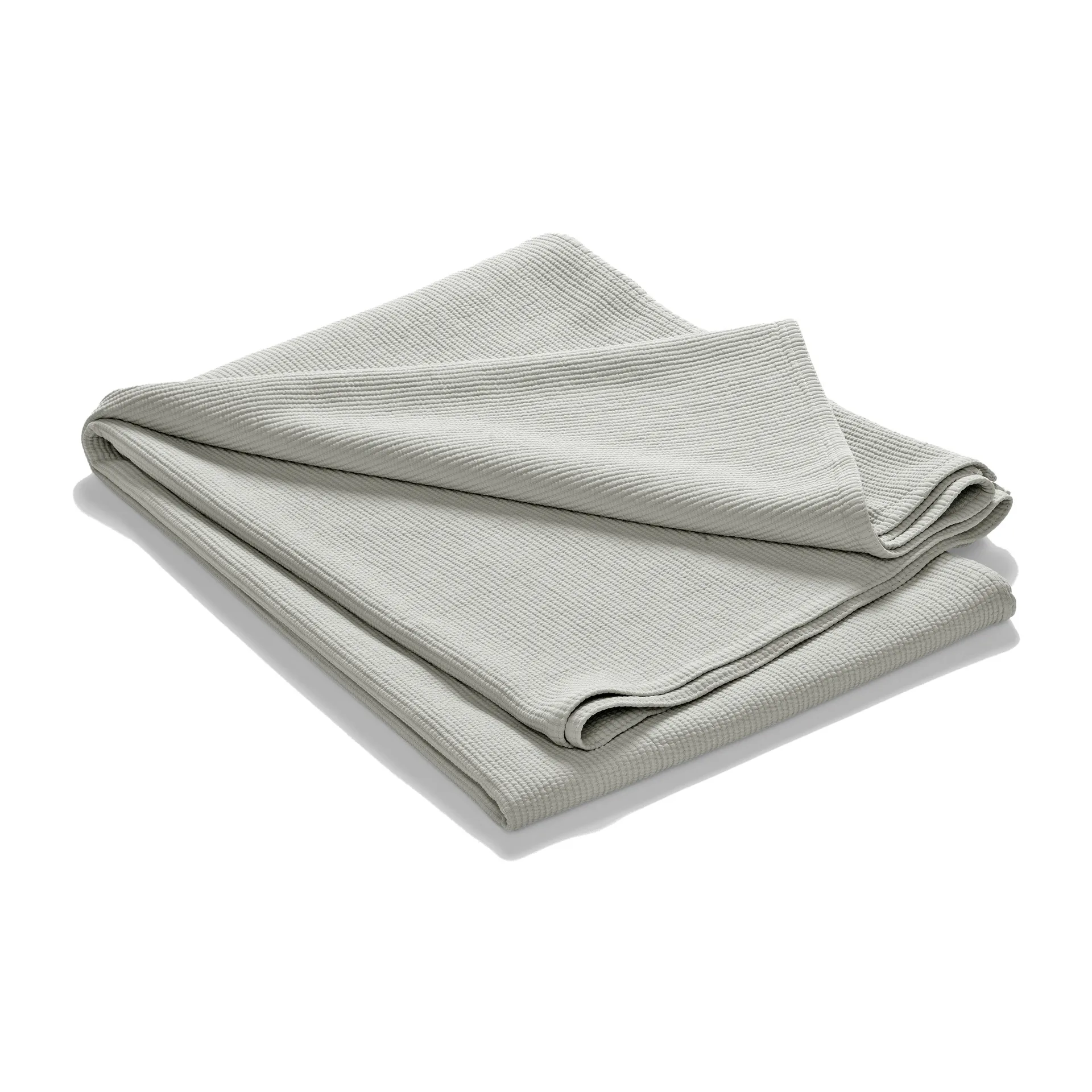 Etol Design Couvre-lit en coton délavé Stripe Gris clair