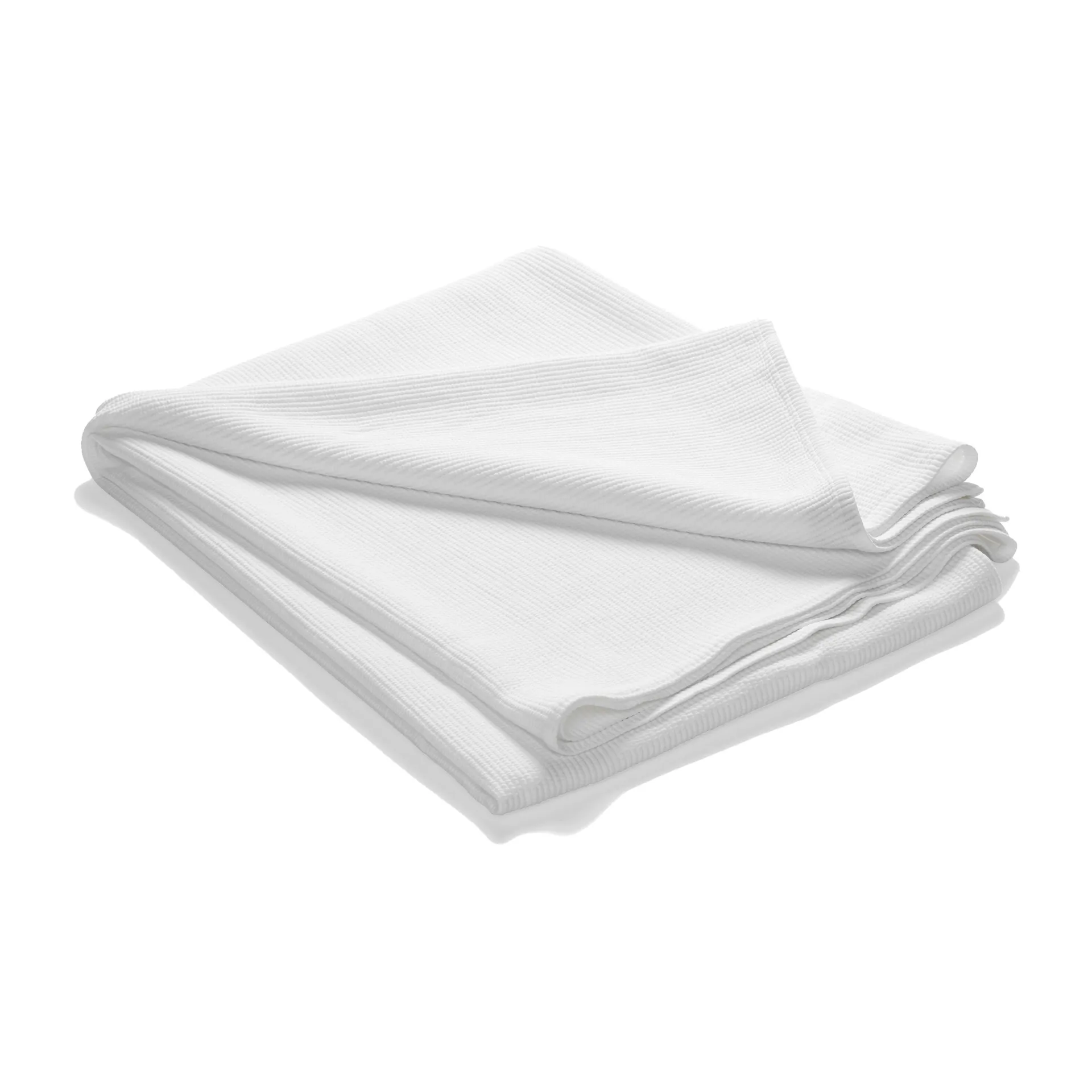 Etol Design Couvre-lit en coton délavé Stripe Blanc — vue 3