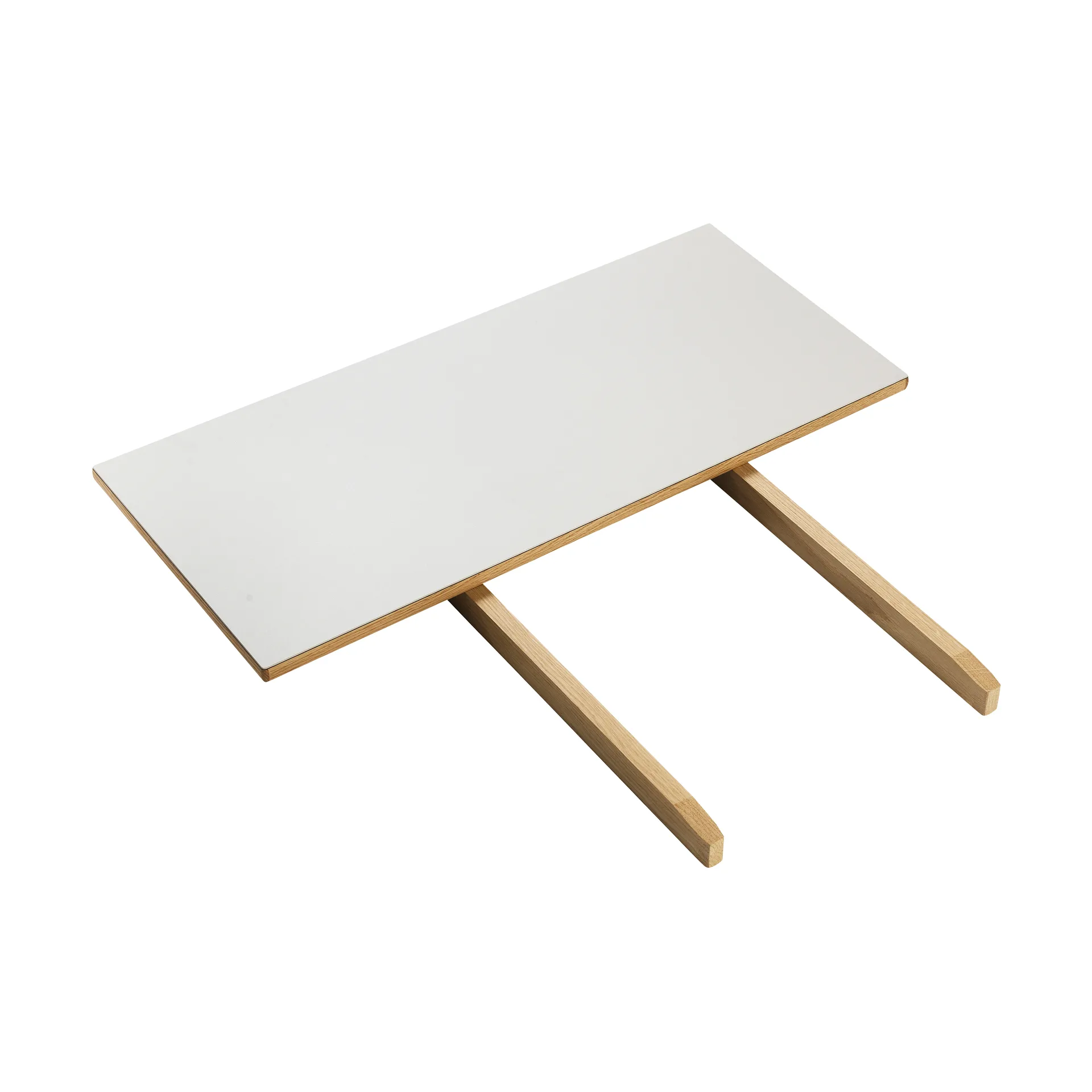 FDB Møbler Allonge C35L cm Linoléum gris clair – chêne naturel, vernis à base d’eau