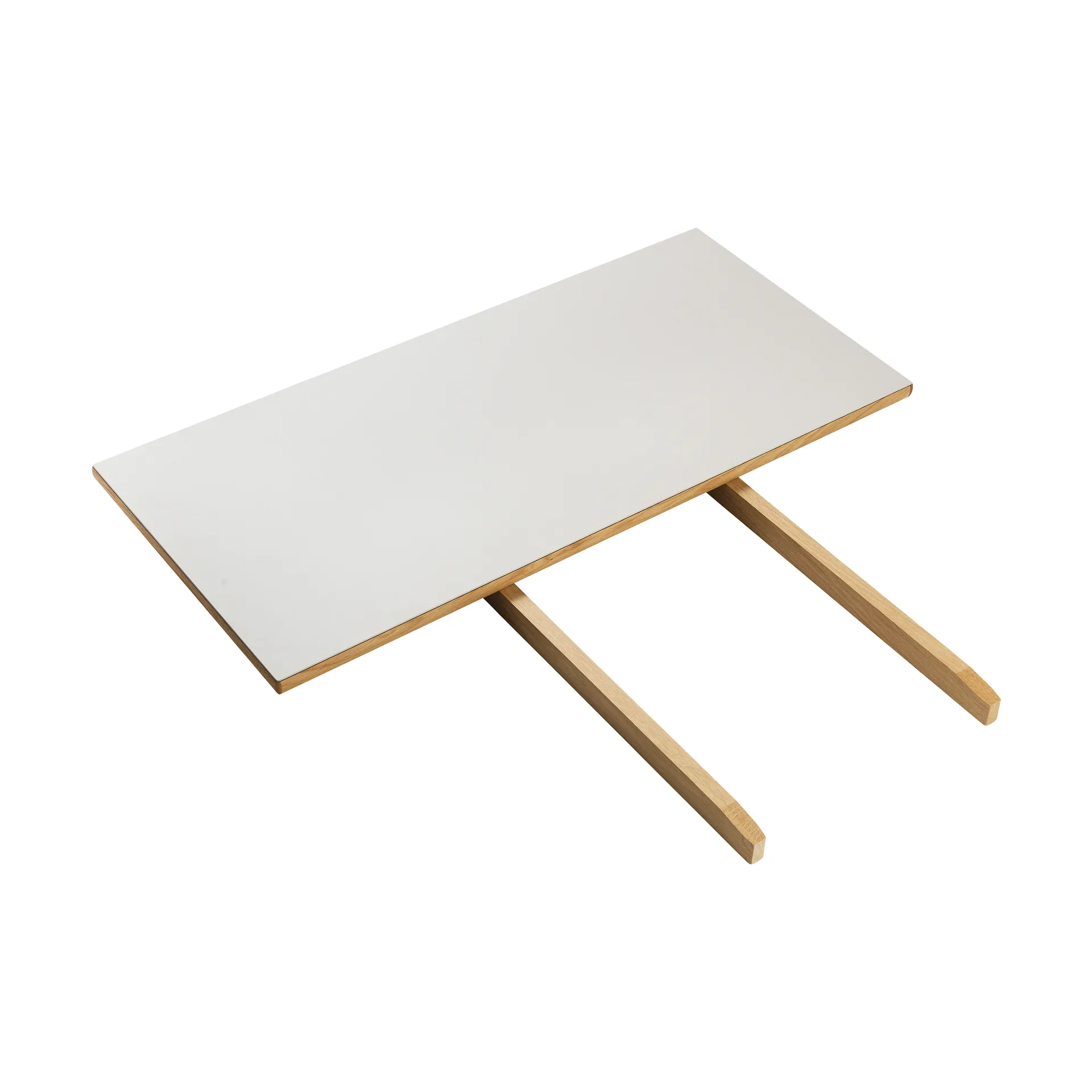 FDB Møbler Allonge C35S cm Linoléum gris clair – chêne naturel, vernis à base d’eau
