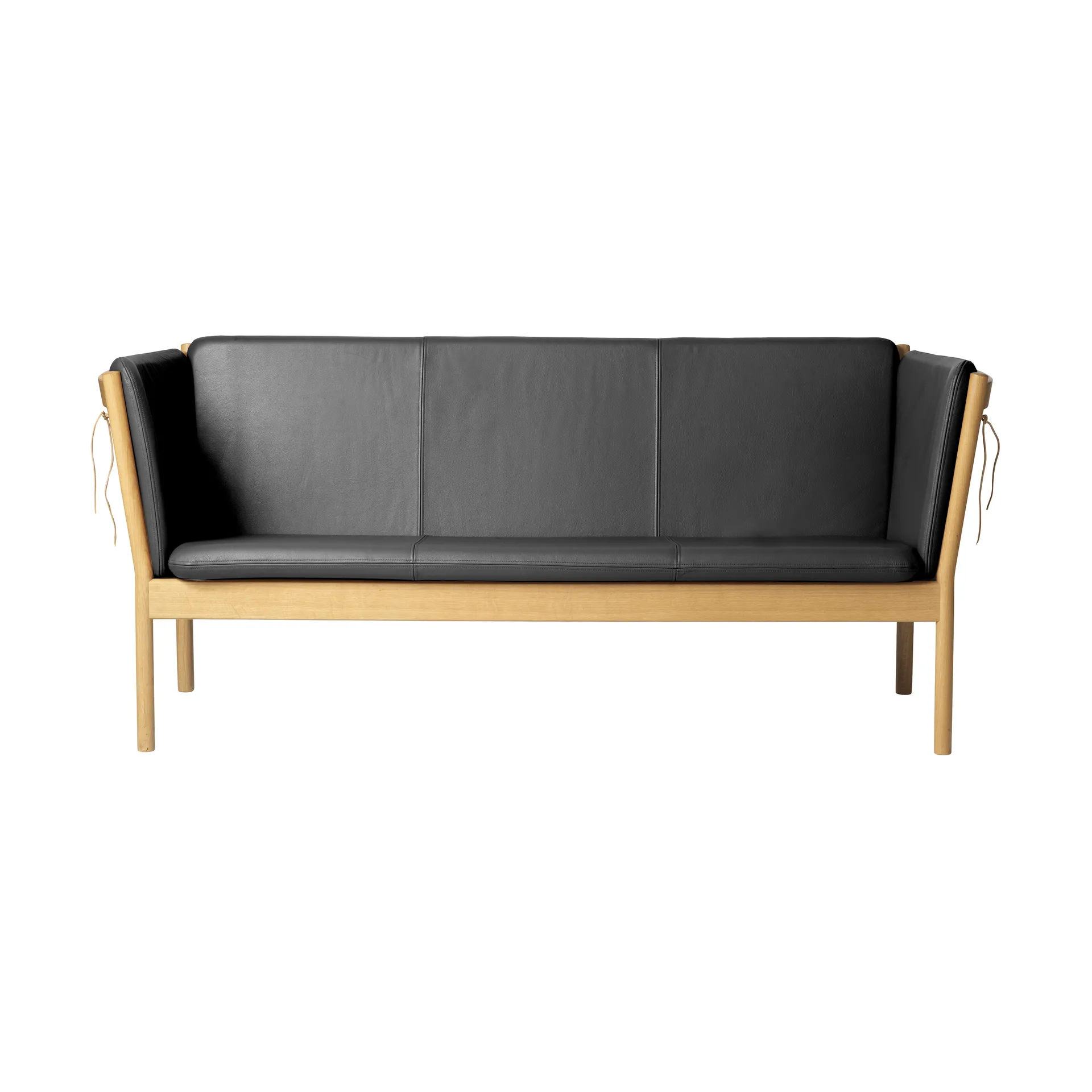 FDB Møbler Canapé L45 MK154 Chêne laqué-cuir noir