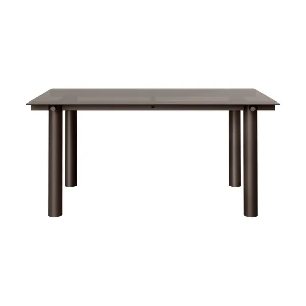 Atura matbord, Dark chocolate-dark tinted glass, 90x160 cm