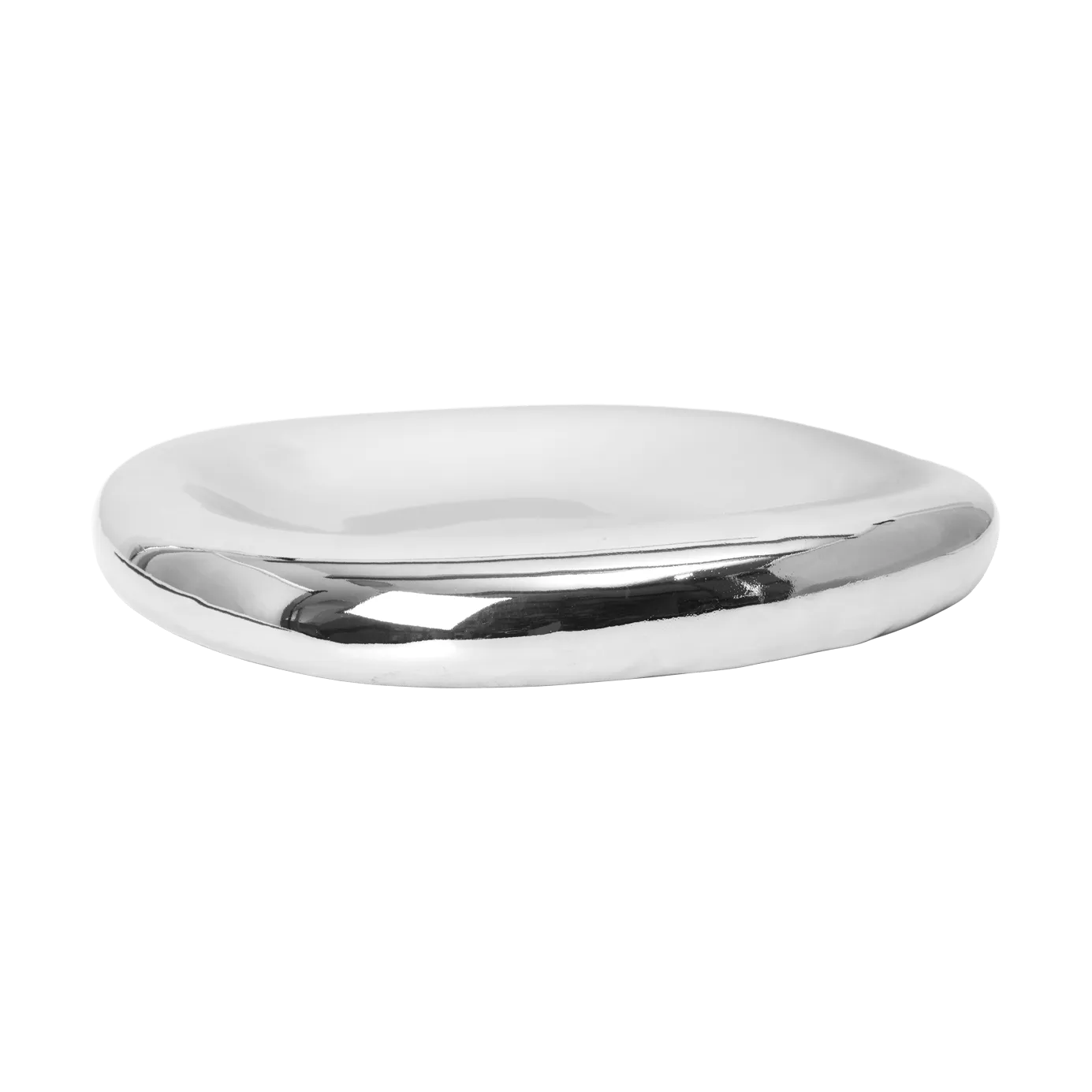 Ferm Living Bellure centerpiece dekorationsskål Ø35 cm Silver