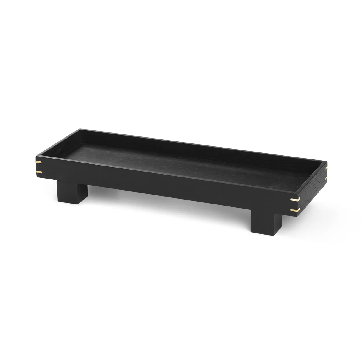 Ferm Living Bon træbakke X-Small Sortbejdset eg billede