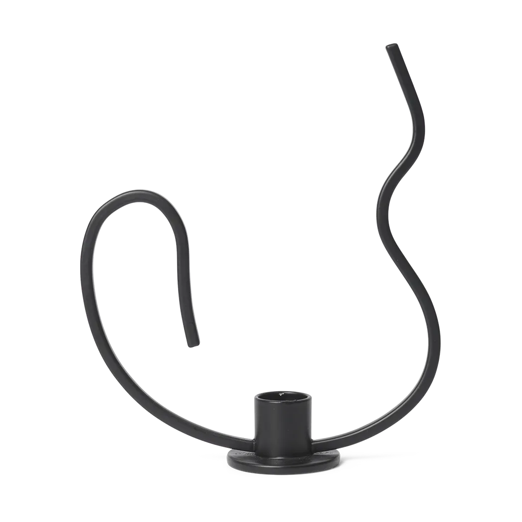 Ferm Living Bougeoir Valse low Noir