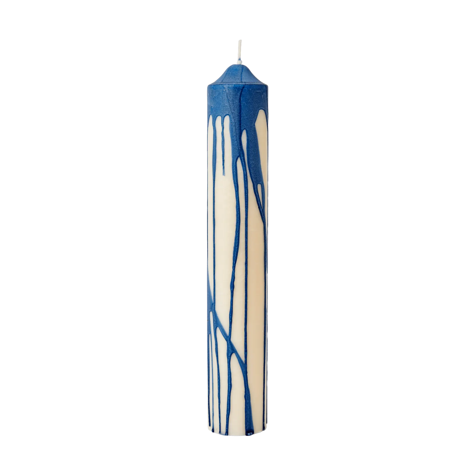 Ferm Living Bougie bloc Dryp Deep Blue, — vue 3