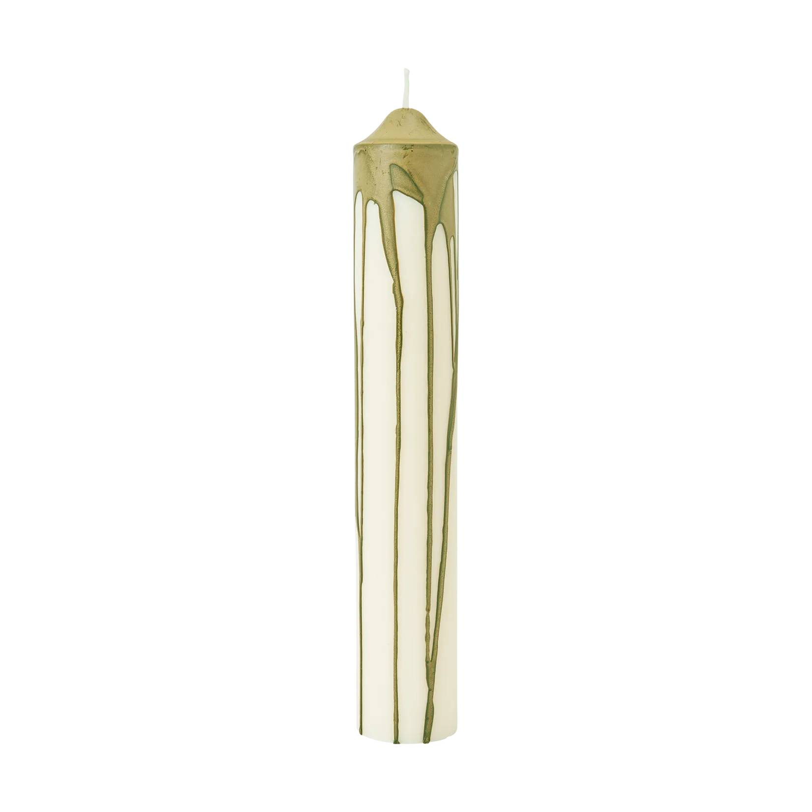 Ferm Living Bougie bloc Dryp Olive Green, — vue 3