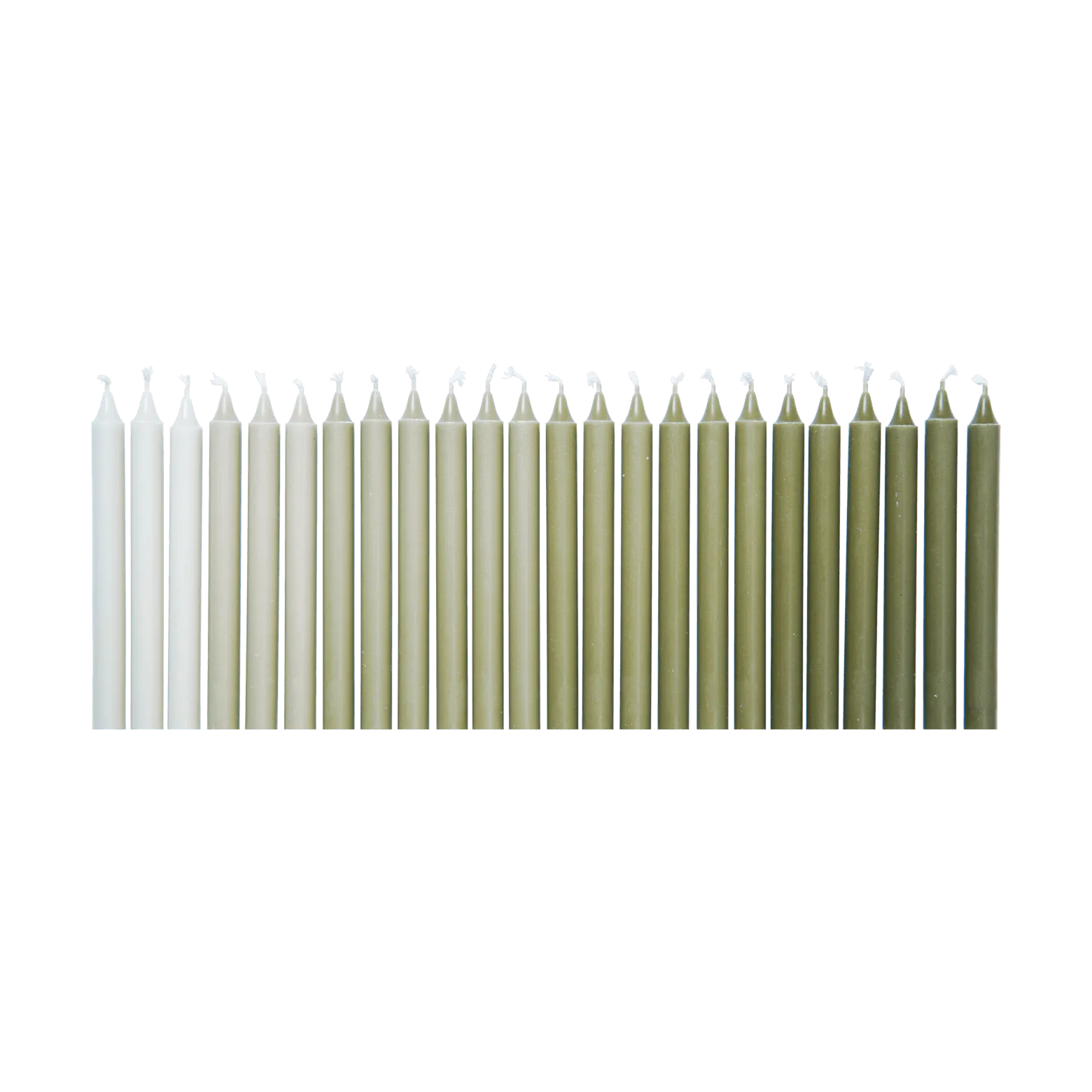 Ferm Living Bougies antiques Ombre, 24 pièces Khaki