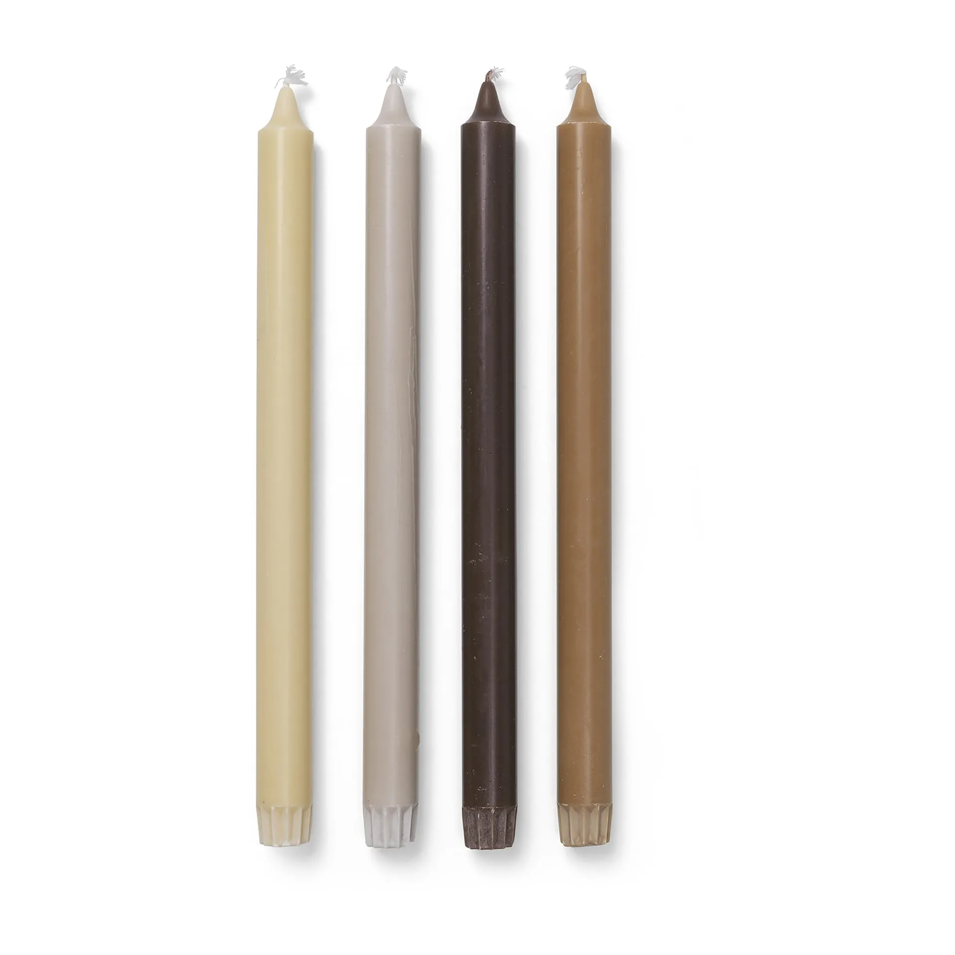 Ferm Living Bougies Pure, Pack de 4 mélange calme
