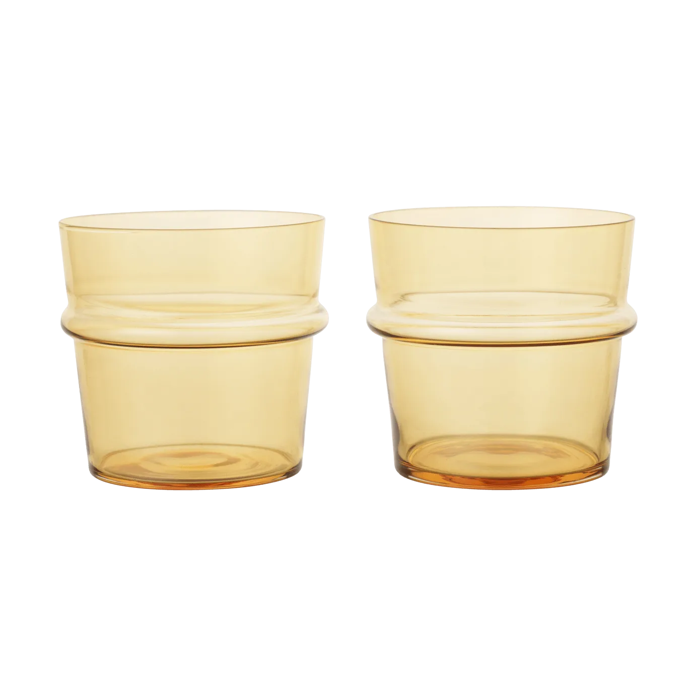 Ferm Living Boya drikkeglas lavt 30 cl 2-pak Yellow