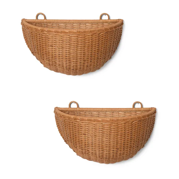 Braided väggkorgar 2-pack, Natural