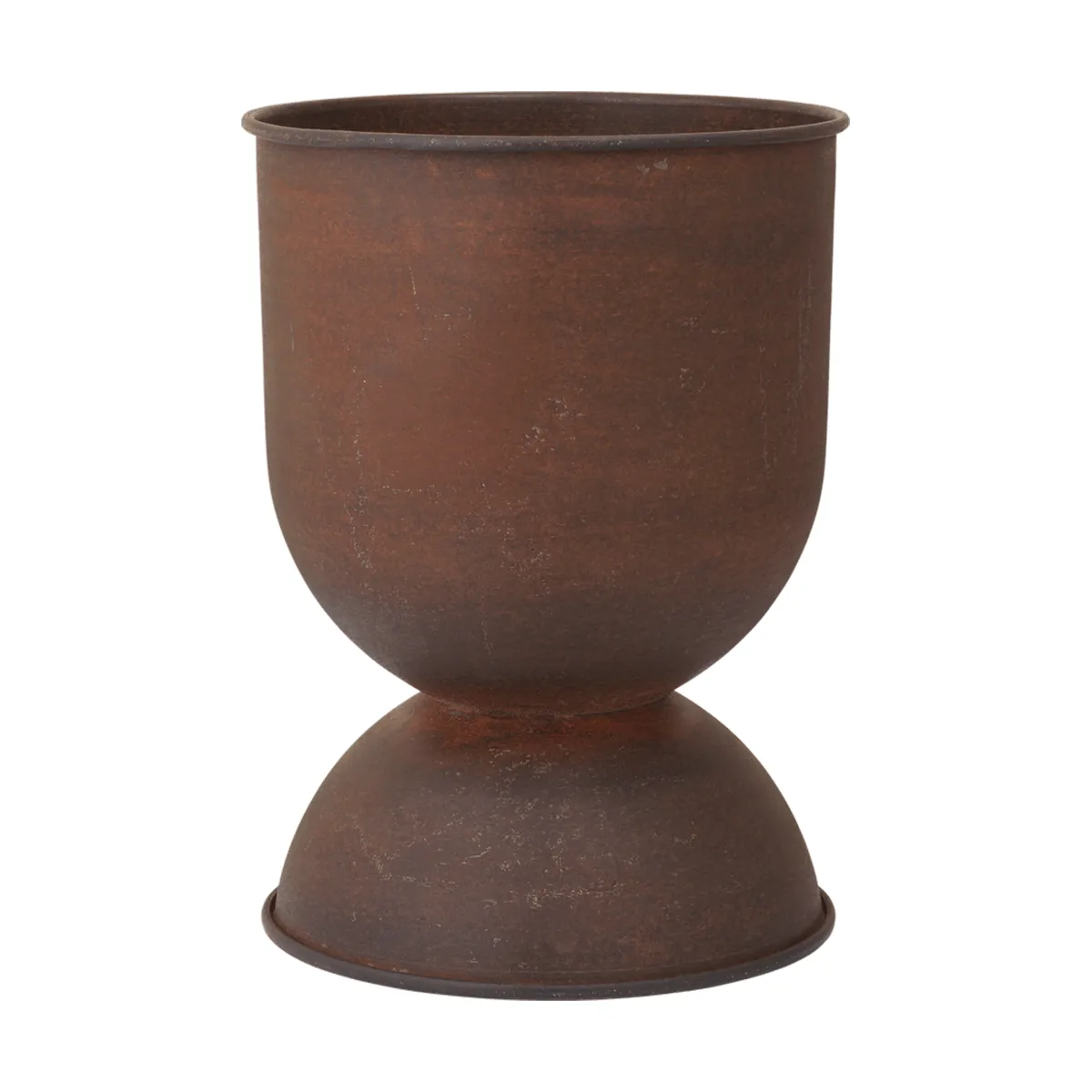 Ferm Living Cache-pot Hourglass petit Ø Rouille