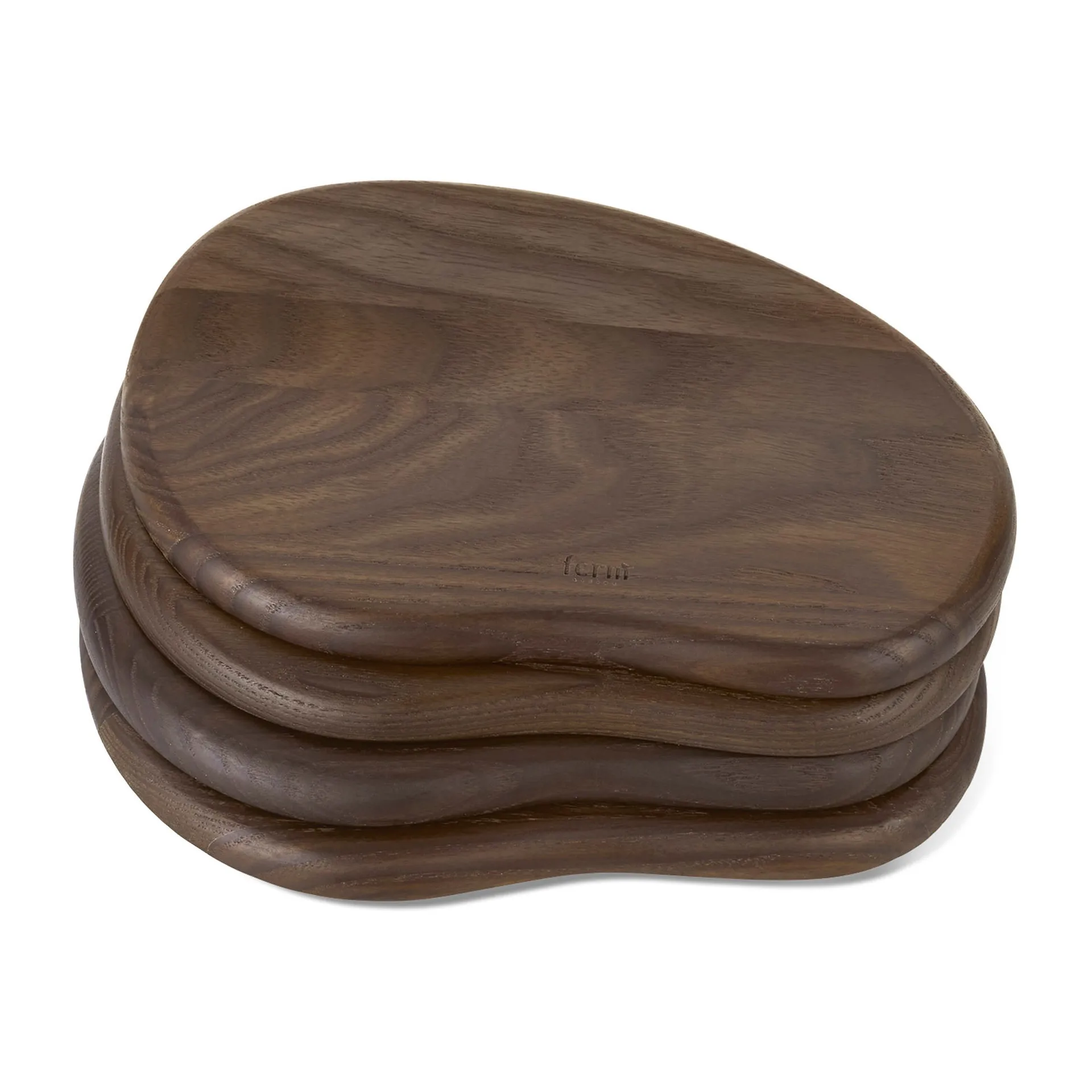 Ferm Living Cairn butter boards bakke 4 dele Dark brown