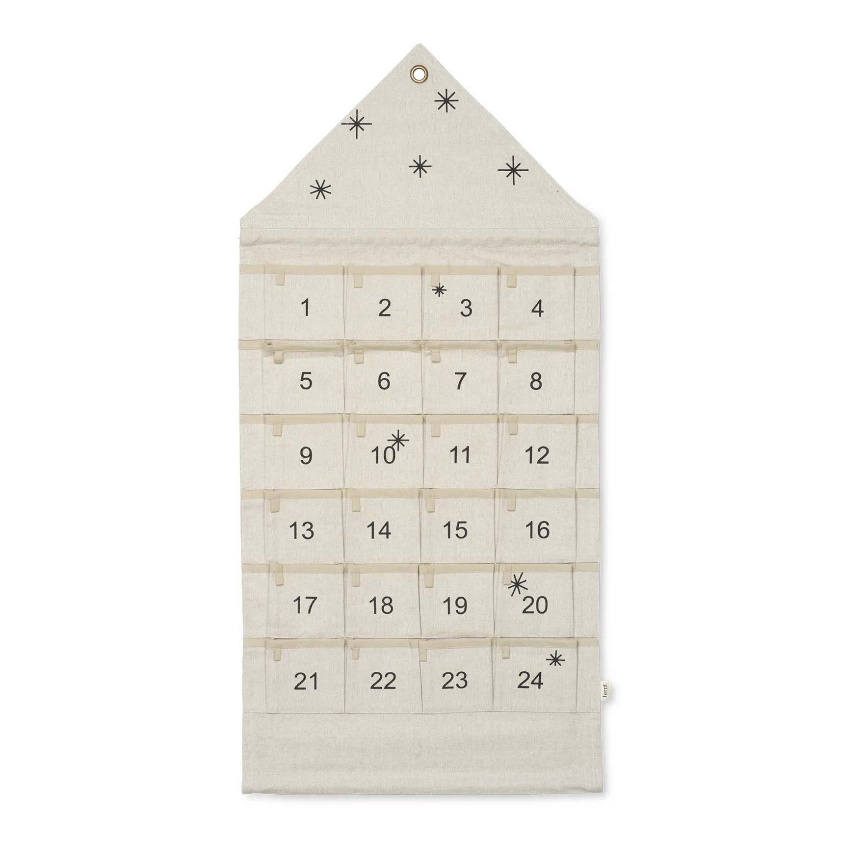 Ferm Living Calendrier de l'Avent Star maison Sand