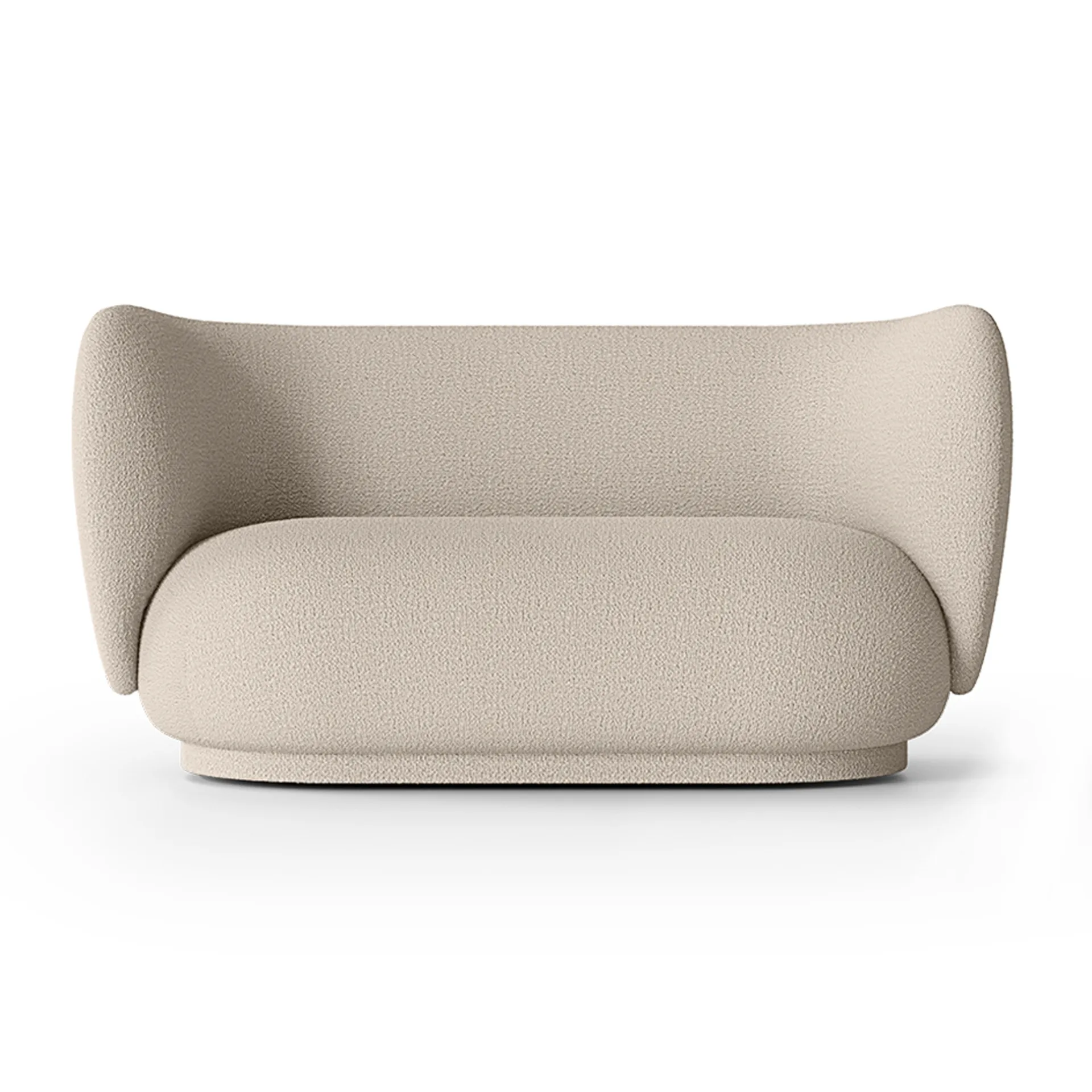 Ferm Living Canapé bouclé Rico 2 places Wool bouclé natural