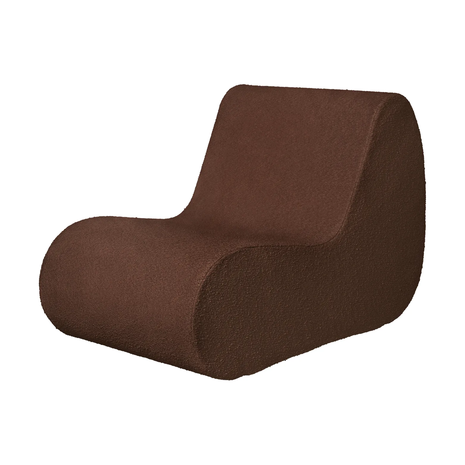 Ferm Living Canapé modulable Rouli center module pure bouclé Chestnut brown