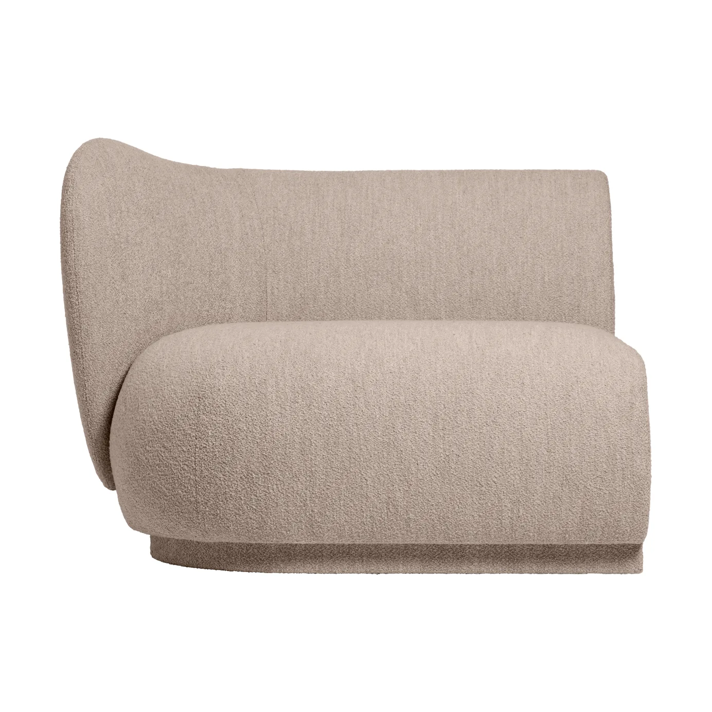 Ferm Living Canapé modulaire Rico armrest L Soft Bouclé Natural