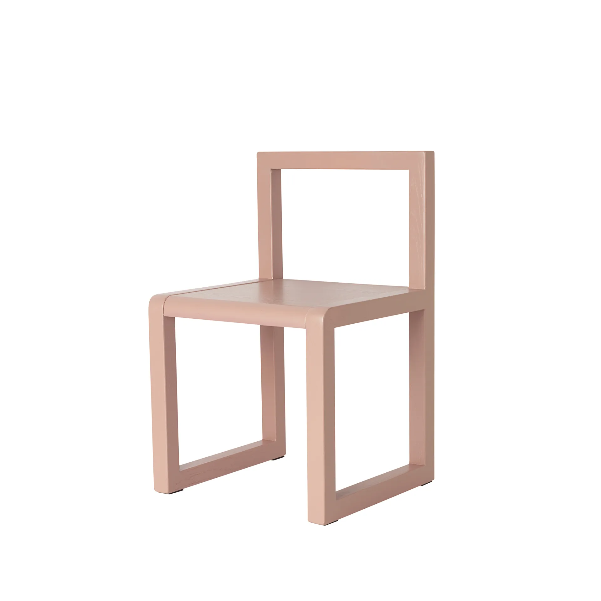 Ferm Living Chaise haute Little Architect rose, placage de hêtre
