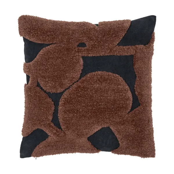 Cilla tufted kudde, Black-dark chocolate 50x50 cm