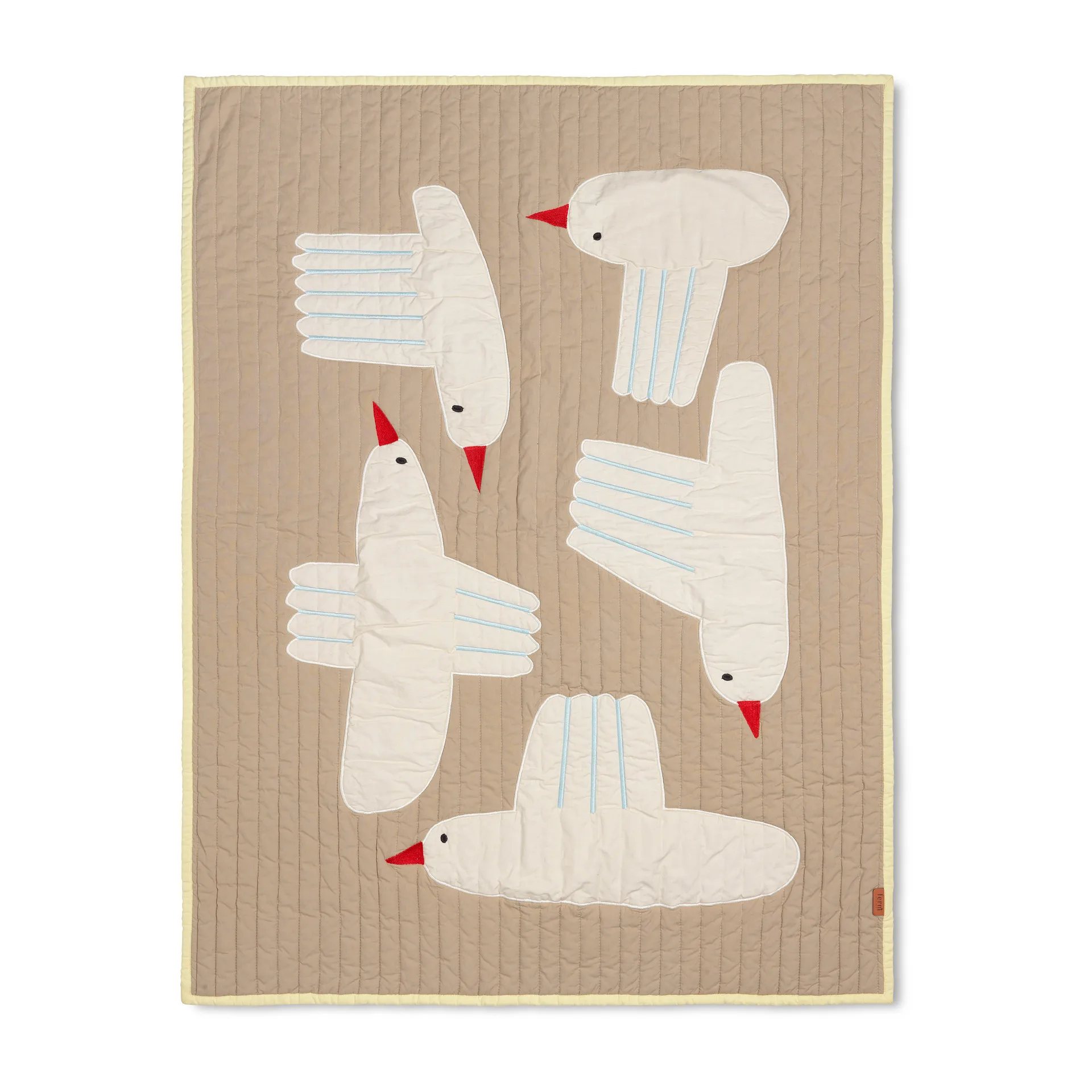 Ferm Living Couverture matelassée Bird Beige