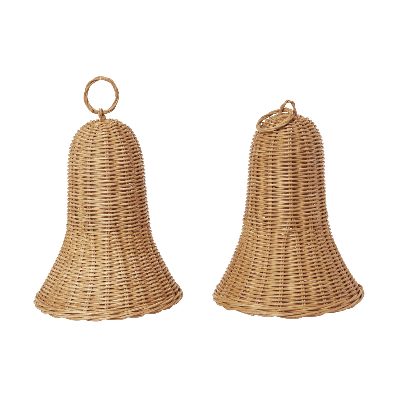 Ferm Living Décoration suspendue Braided bells , 2 pièces Natural