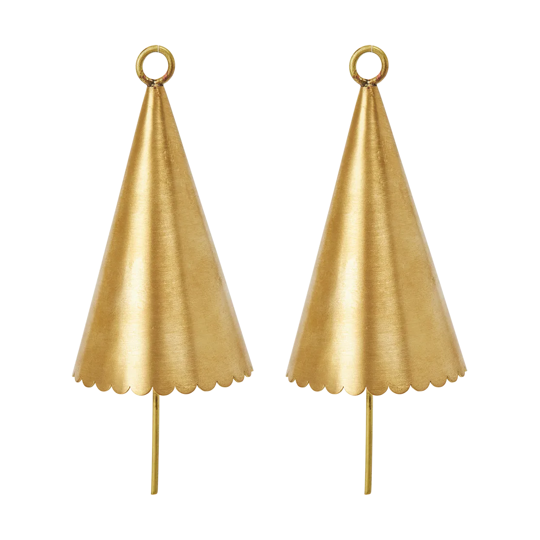 Ferm Living Décoration suspendue Cone bell, 2 pièces Brass