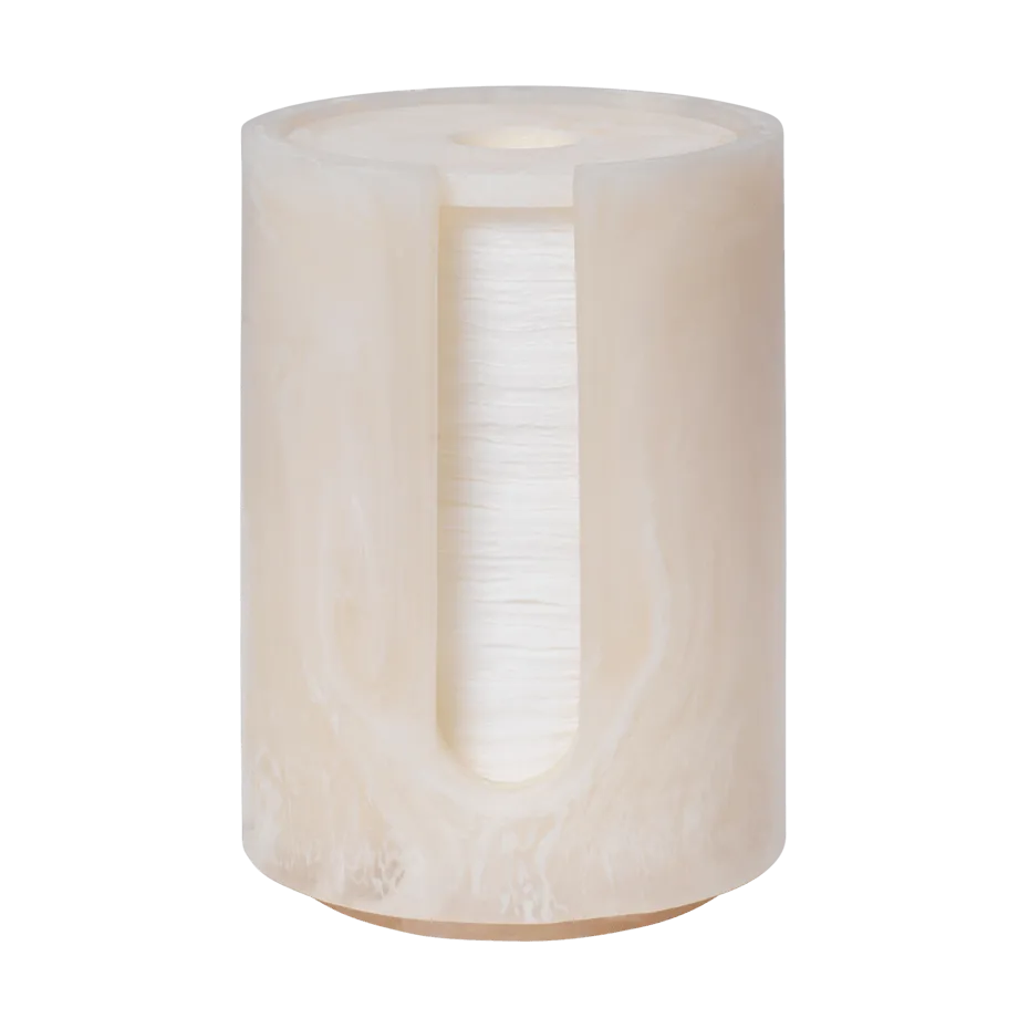 Ferm Living Distributeur de cotons Mist Ø8x11,8 cm Pearl
