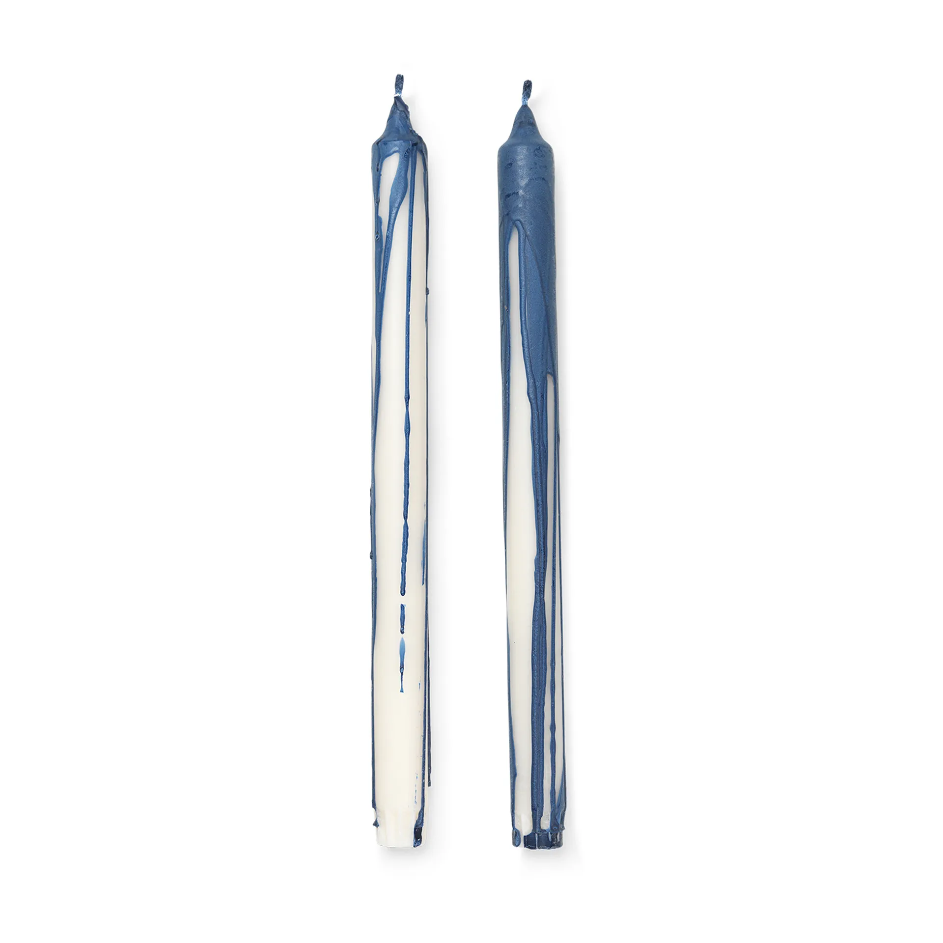 Ferm Living Dryp stearinlys 2-pak Deep Blue