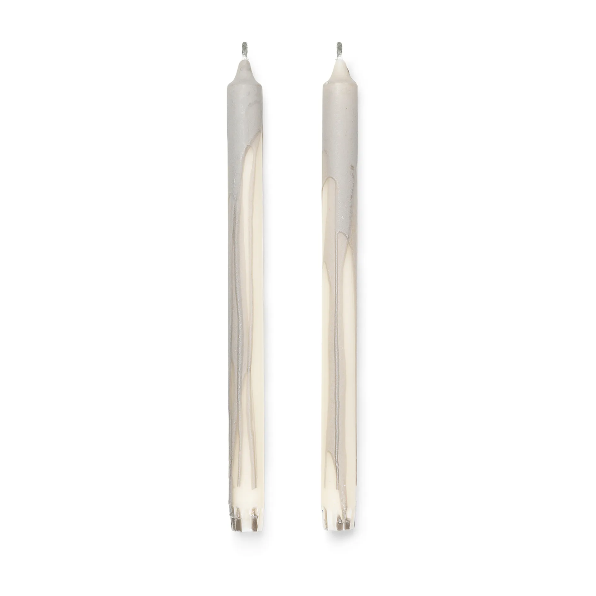 Ferm Living Dryp stearinlys 2-pak Warm Grey