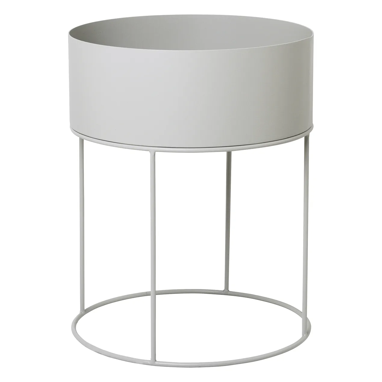 Ferm Living Ferm Living plant box rund lysegrå
