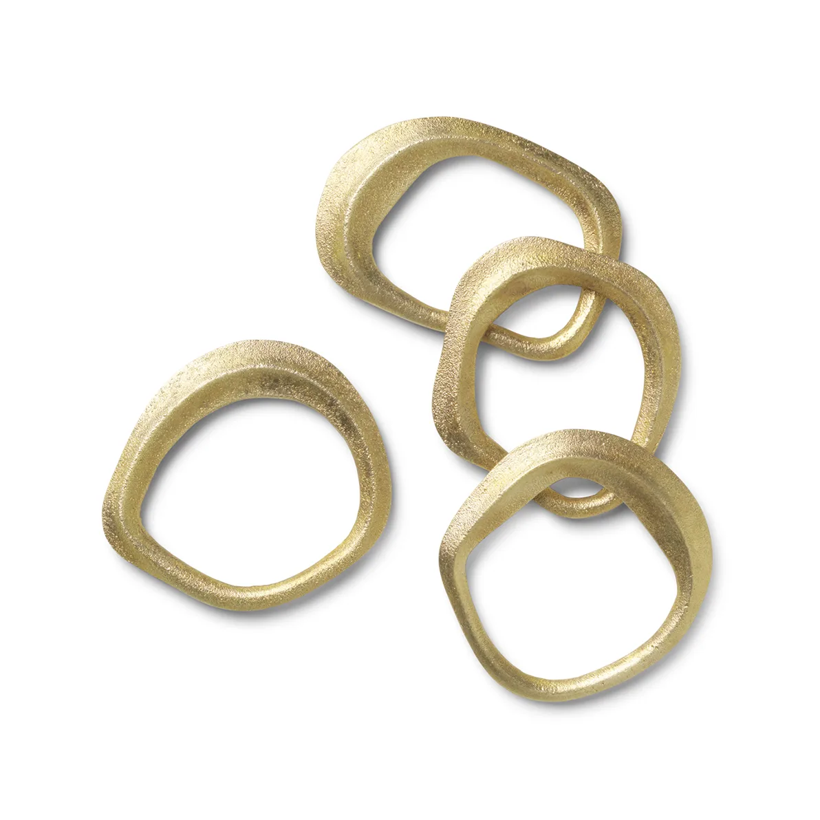 Ferm Living Flow servietring 4-pakke Messing