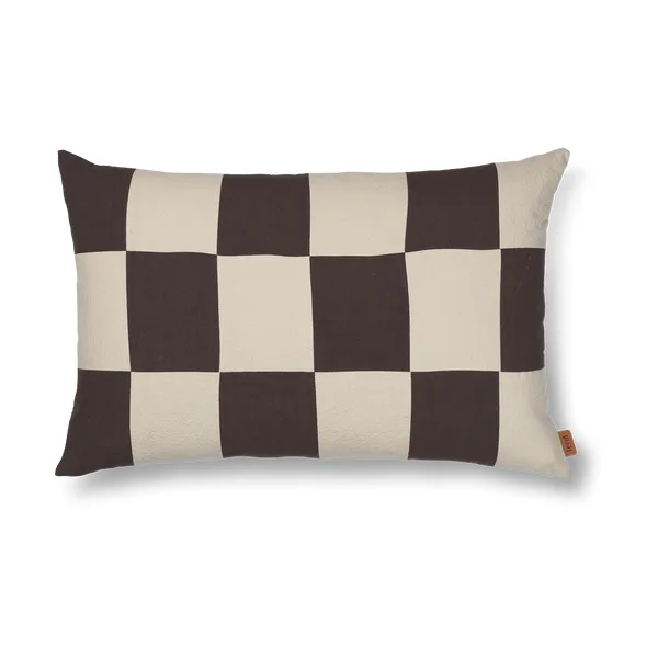 Fold patchwork kuddfodral 40x60 cm, Coffee-undyed