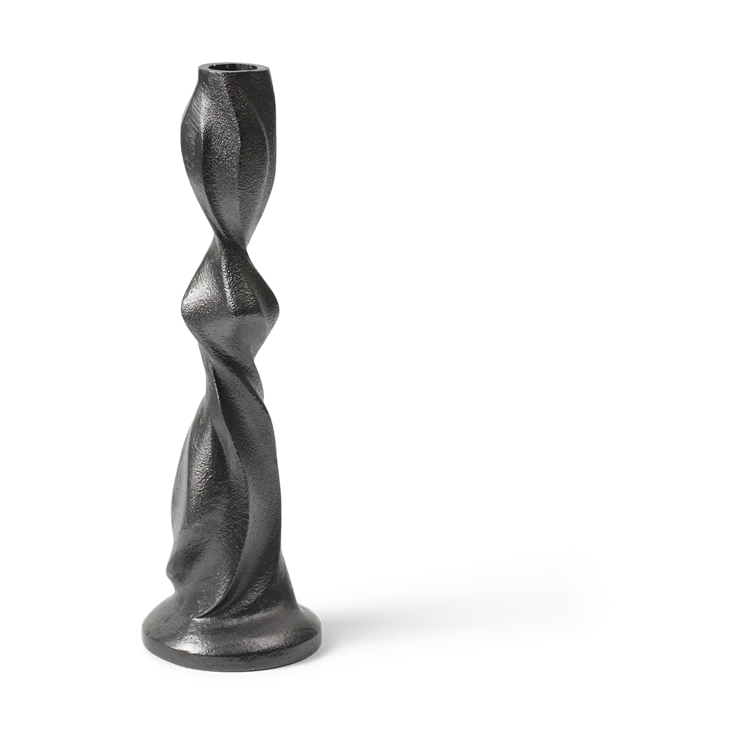 Ferm Living Gale lysestake 25 cm Blackened Aluminium