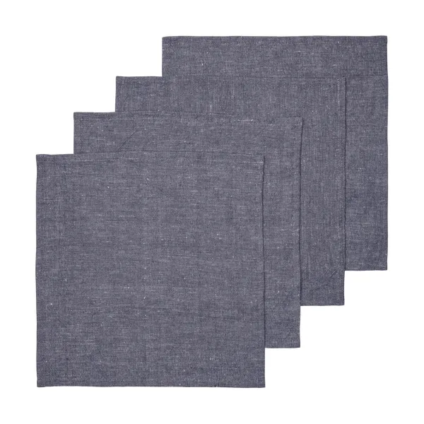 Hale servett 4-pack, Indigo blue, 35x35 cm