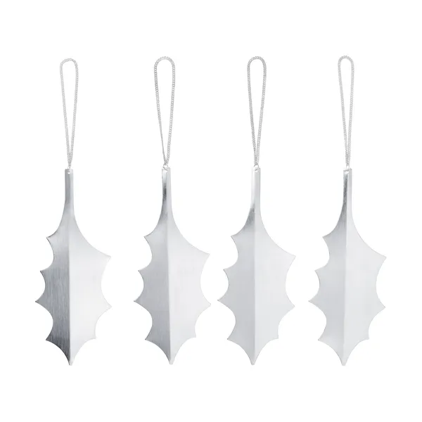 Holly leaf dekorationshänge 13,5 cm 4-pack