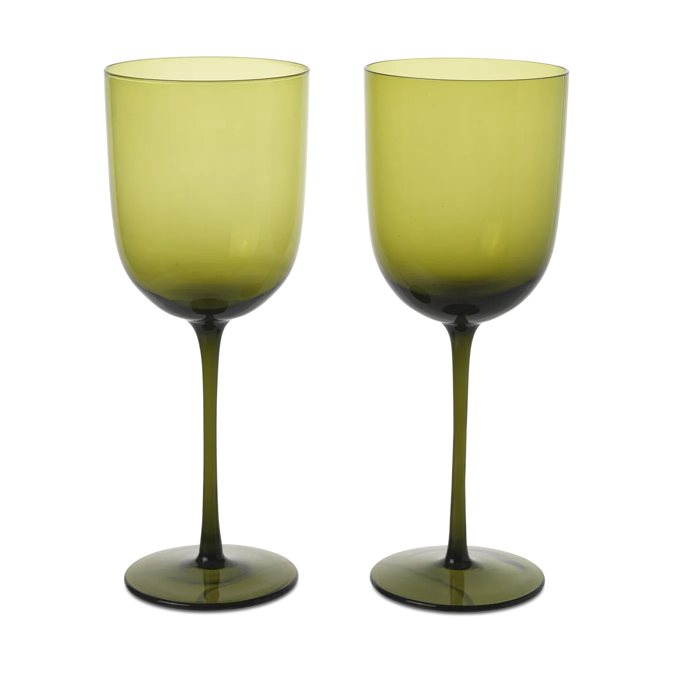 Ferm Living Host rødvinsglas 36 cl 2-pak Moss Green