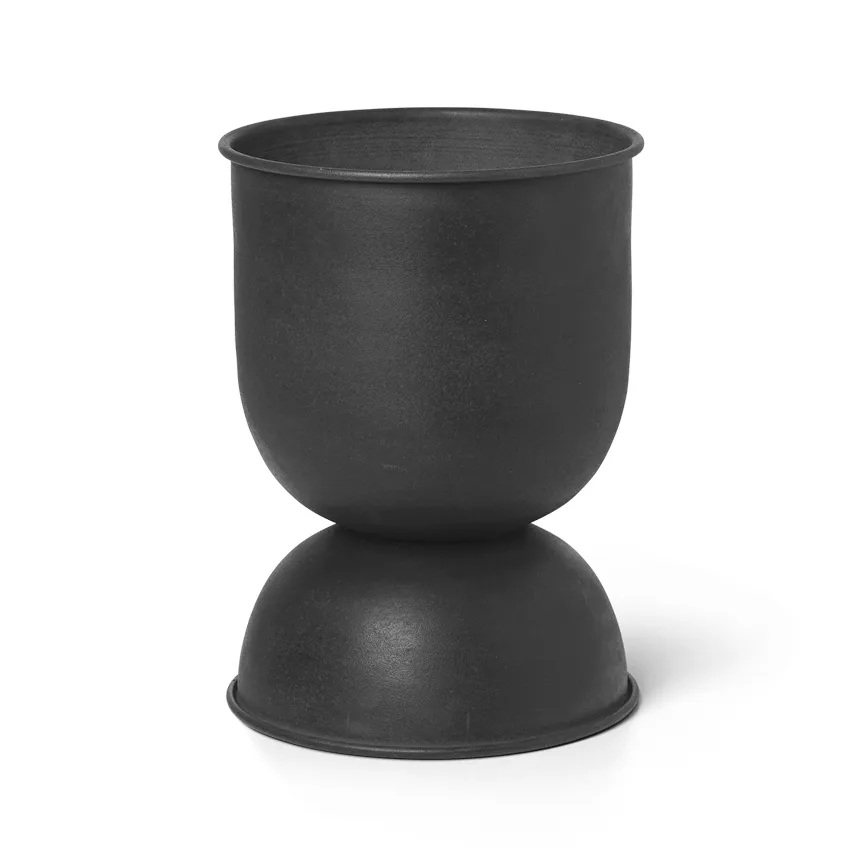 Ferm Living Hourglass krukke extra small Ø21 cm Sort-mørkegrå