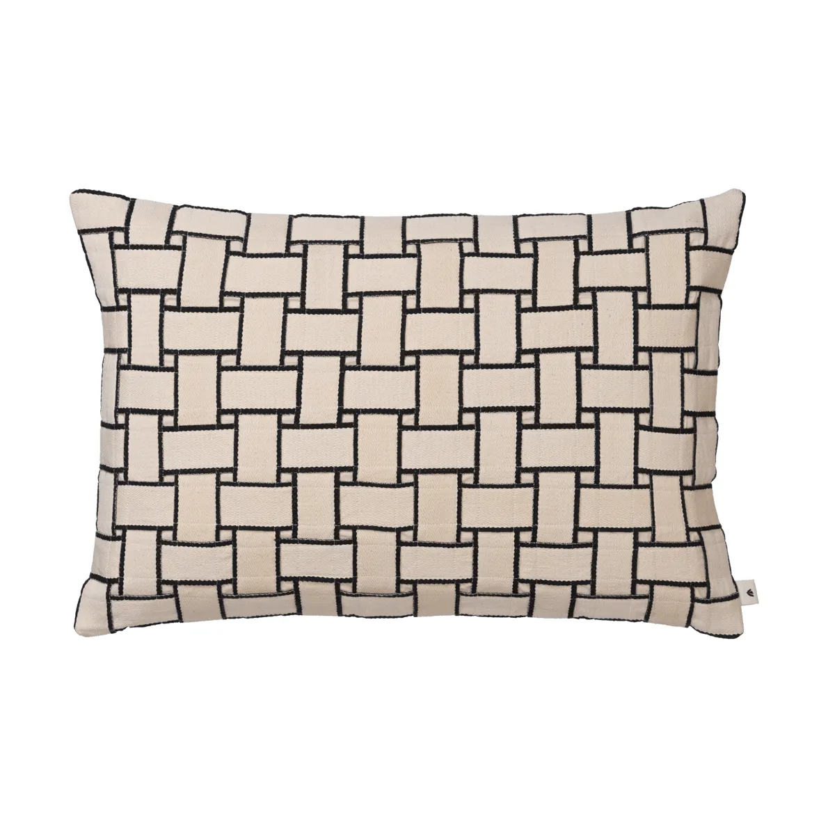 Ferm Living Housse de coussin Lattice Off-white-black, cm
